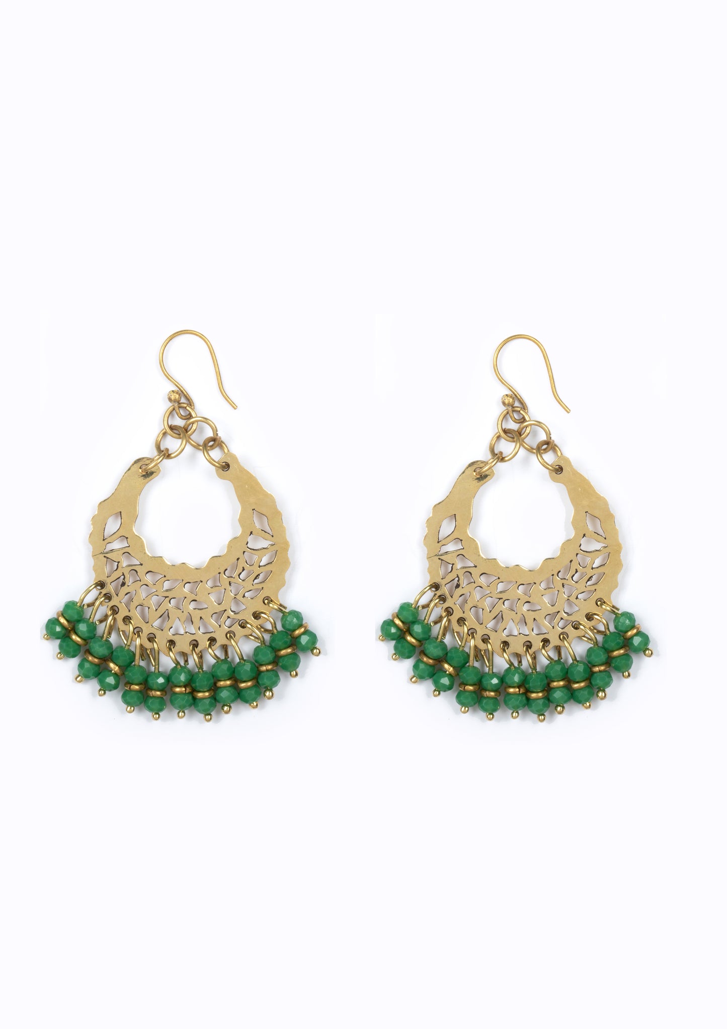 Marrakech Earrings :: Light Leaf Green hues