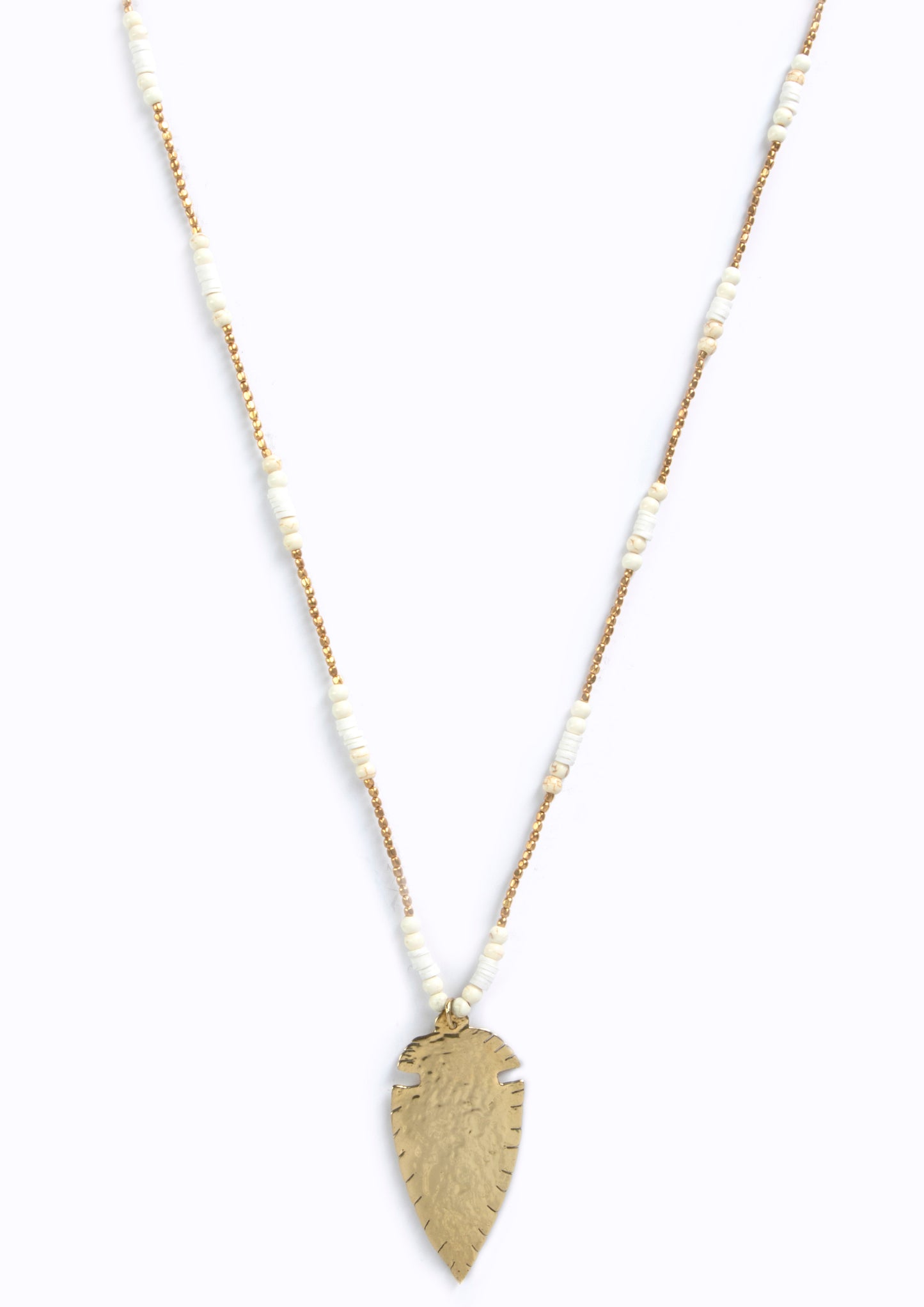 Nala Necklace with Spear:: Ivory Hues