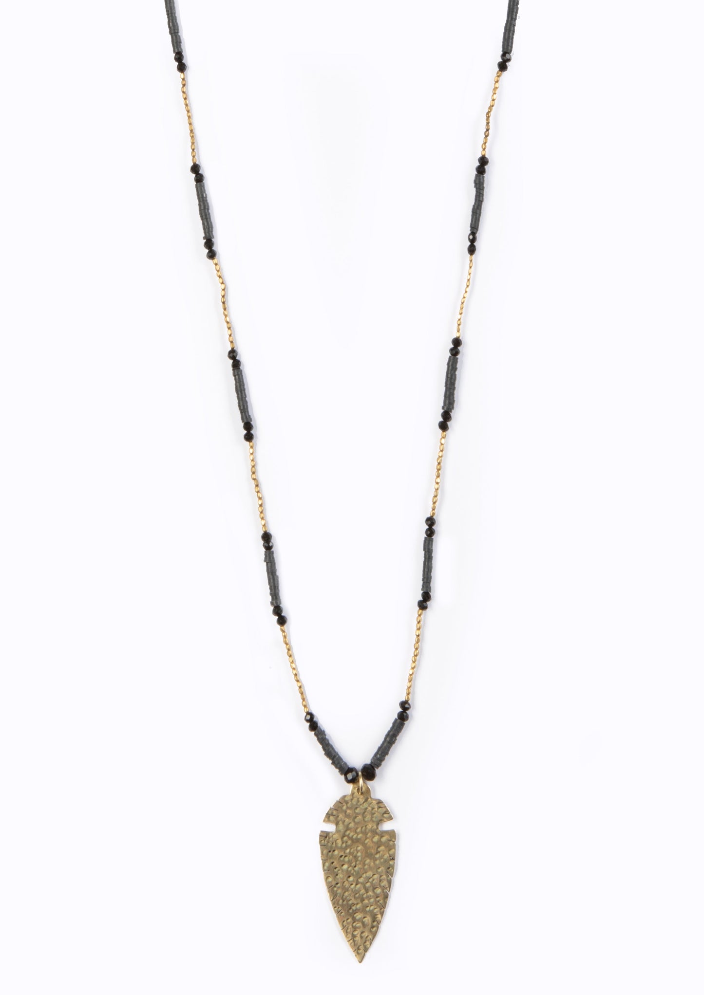 Nala Necklace with Spear:: Ebony Hues