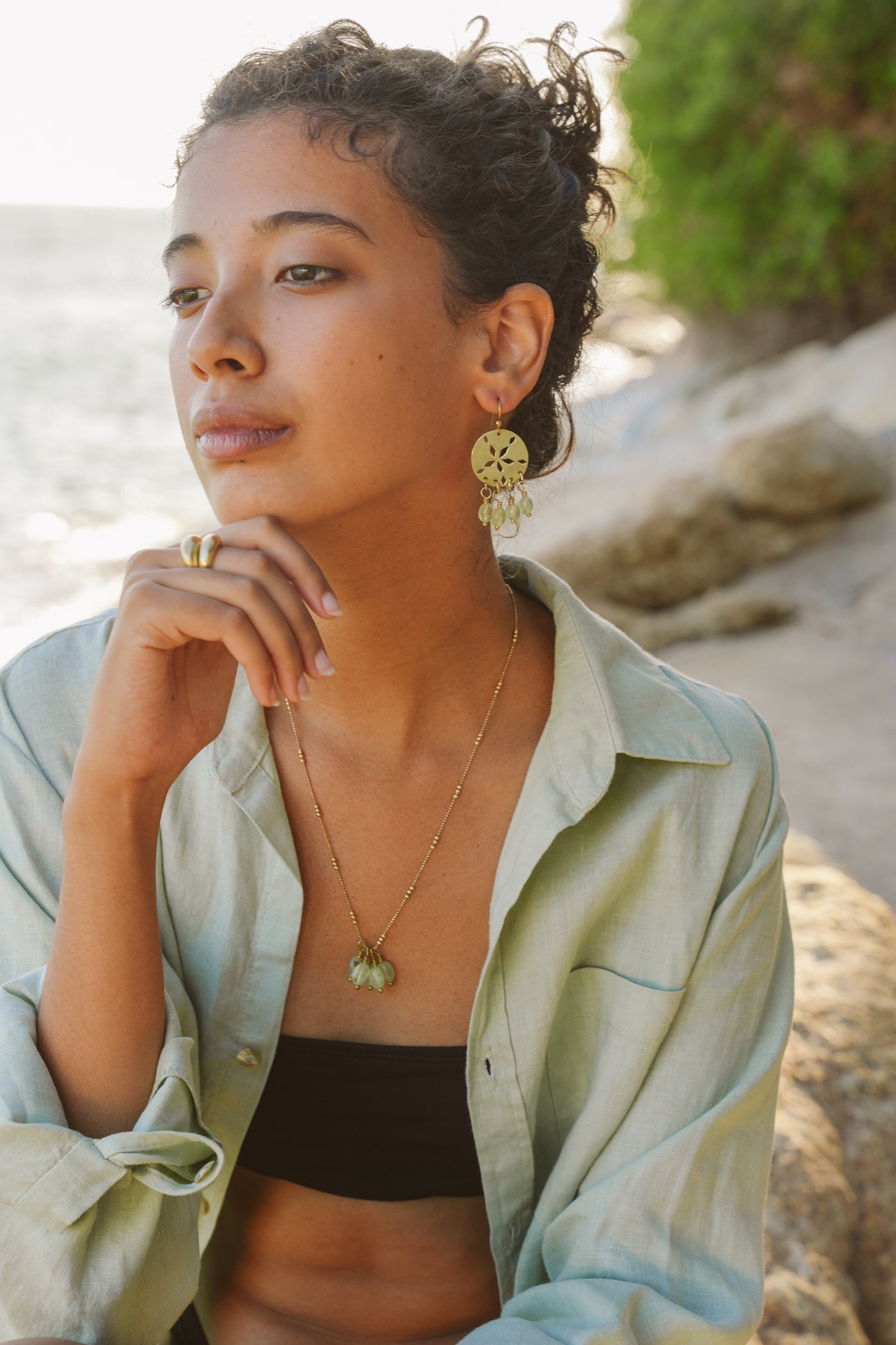 Island Necklace Prehnite