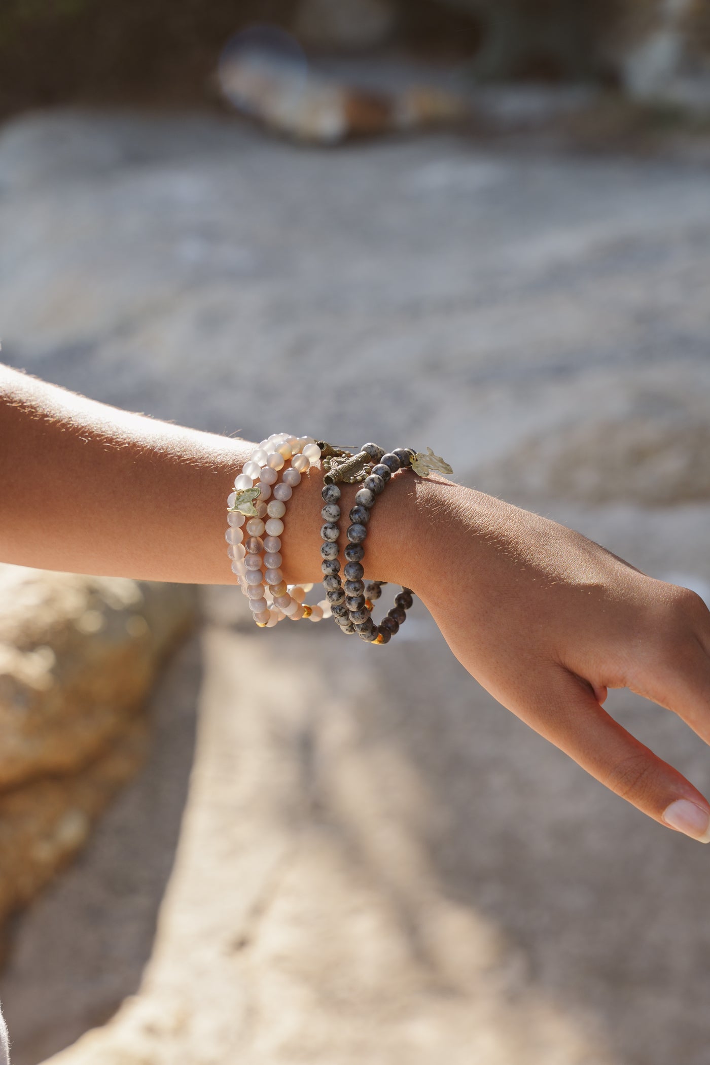 Juju Bracelets, Semi-Precious Stones, Elephant Greys