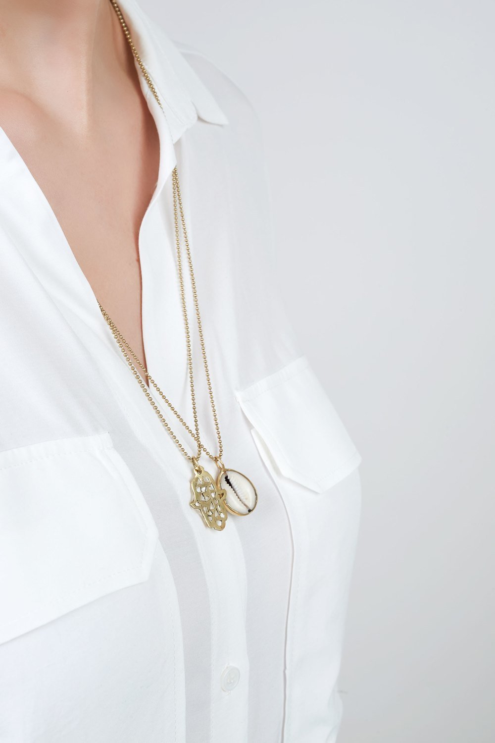 Baby Hamsa Necklace:: Assorted Chains