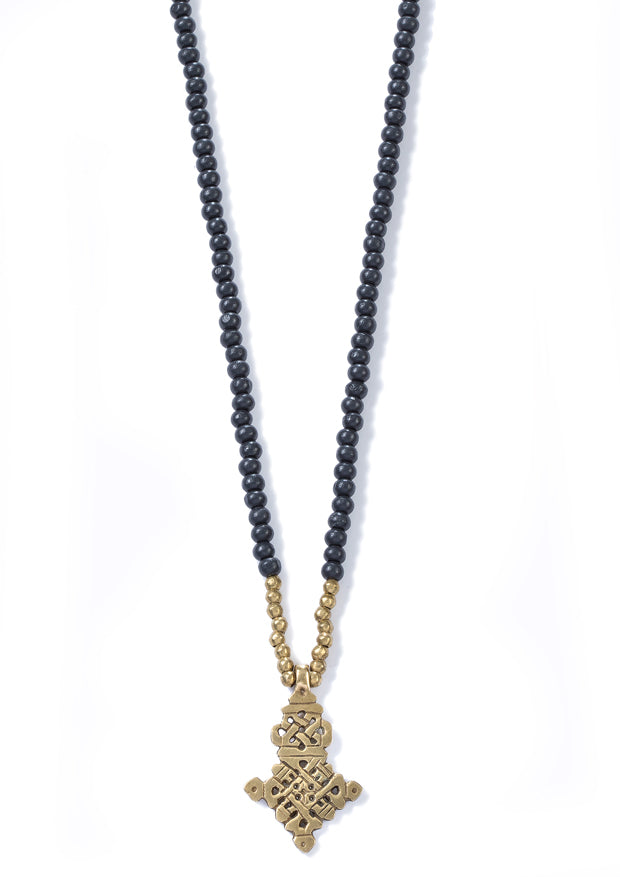 Mala Coptic Necklace ::  Ebony hues