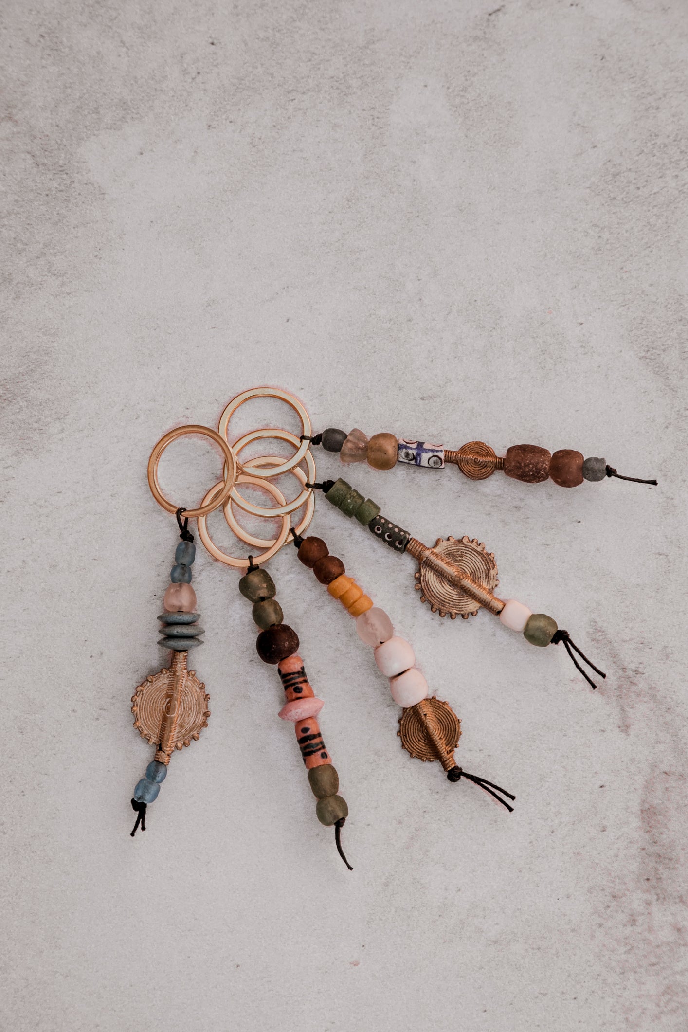 African Trade Beaded Keyrings