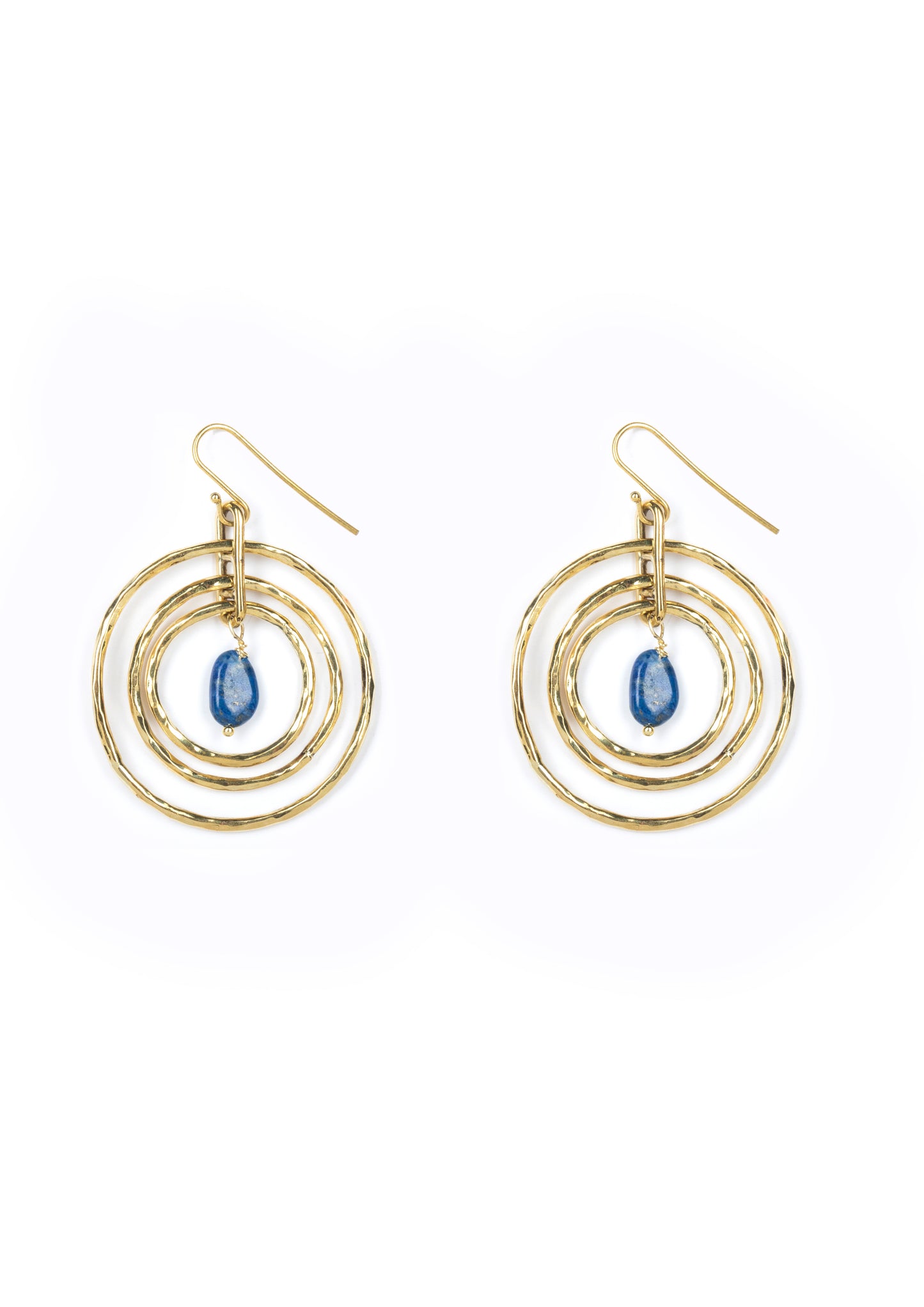 Che Shale Hoops :: Lapis Lazuli Stones
