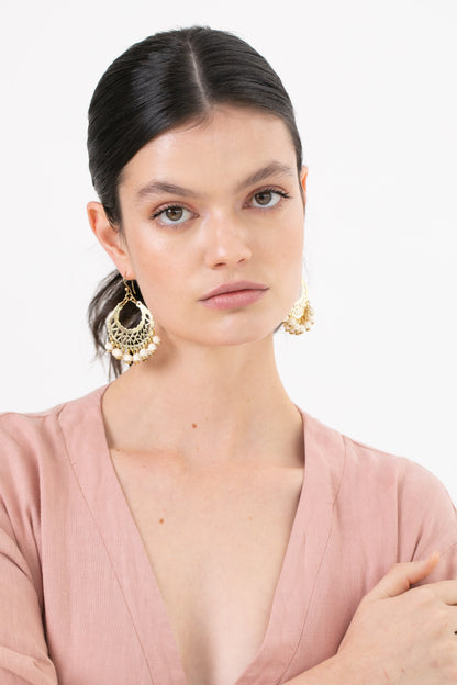 Marrakech Earrings :: Ivory hues