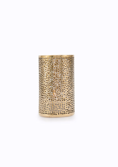 Brass Dotty Candle Holder