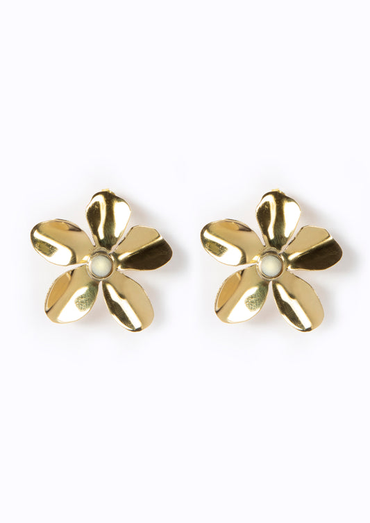 Flower Earrings Bone
