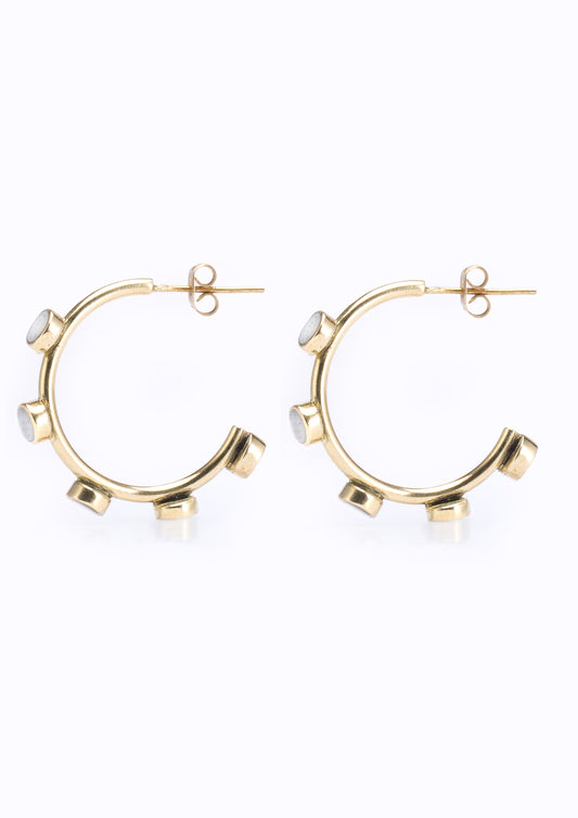 Zuri Hoops Bone