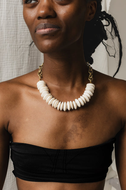 Zumba Necklace :: Cow Bone discs