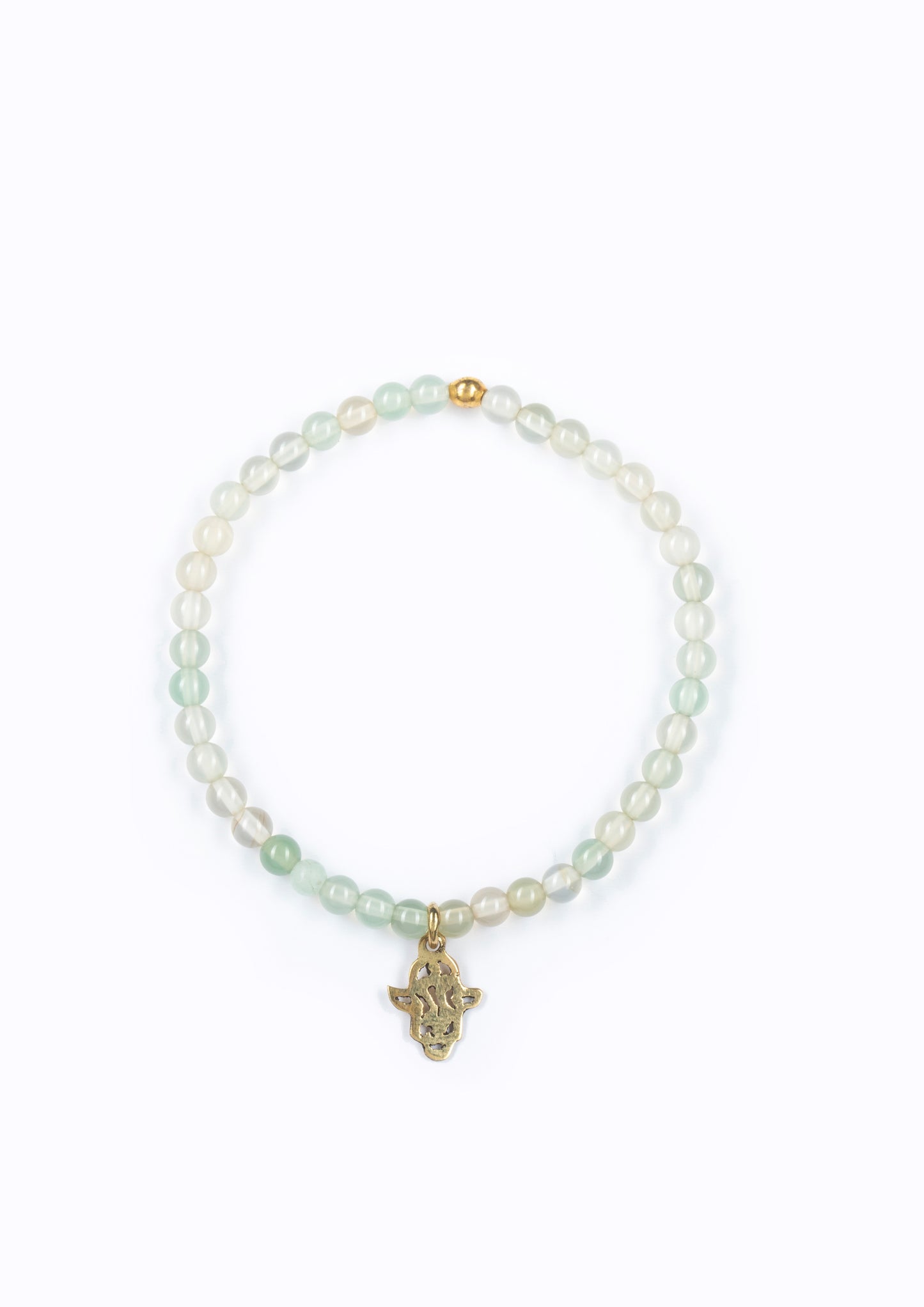 Juju Bracelets with Baby hamsa hand :: Soft grape hue stones
