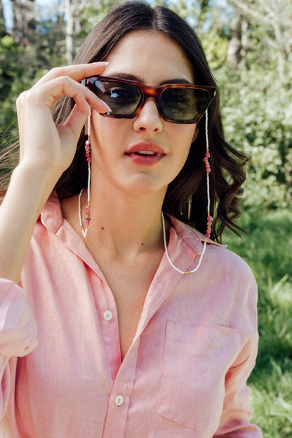 Island Sunglass Holder, Assorted Semi Precious Stones