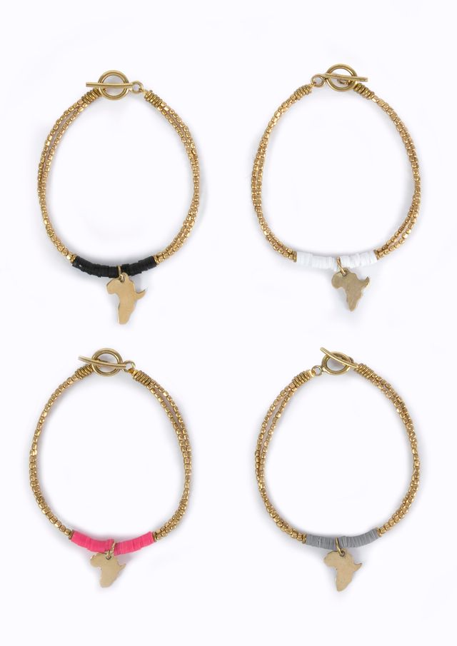 Kalk Bay Bracelet Africa charm :: Assorted hues