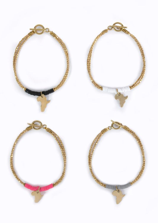 Kalk Bay Bracelet Africa charm :: Assorted hues