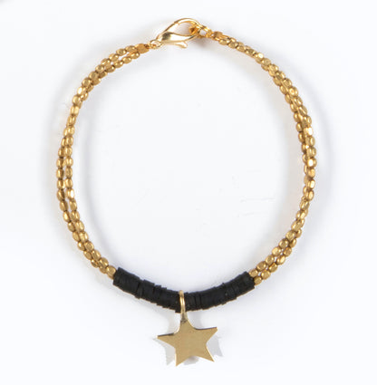 Kalk Bay Bracelets with baby star charm :: Assorted Natural hues