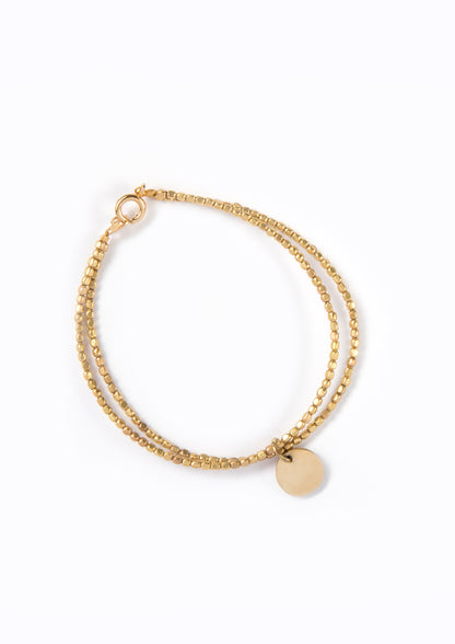 Kalk Bay Bracelet, Brass :: Assorted charms