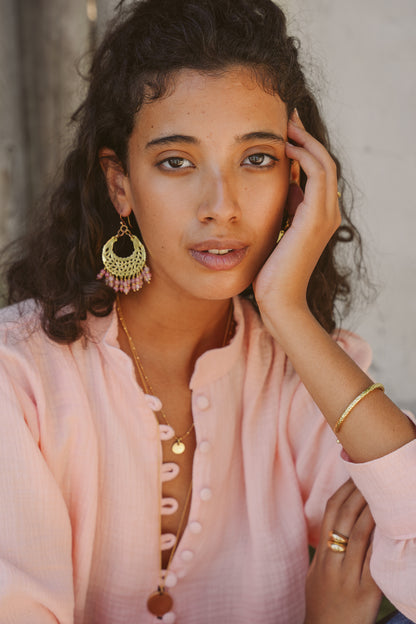 Marrakech Earrings:: Dusty Pink