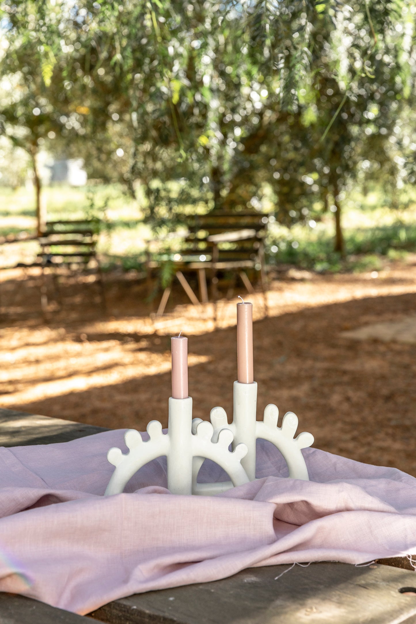 Soapstone Arch Candle Holder
