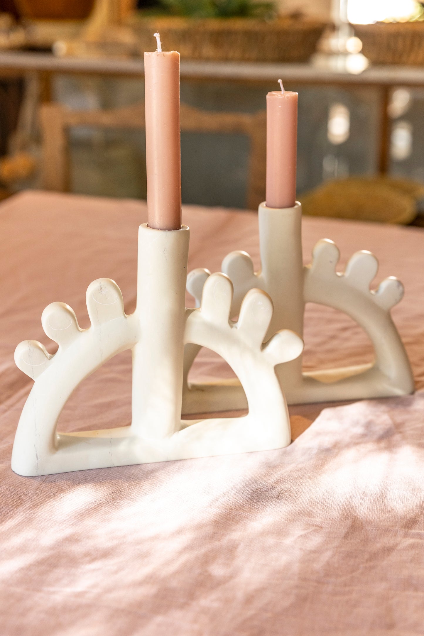 Soapstone Arch Candle Holder