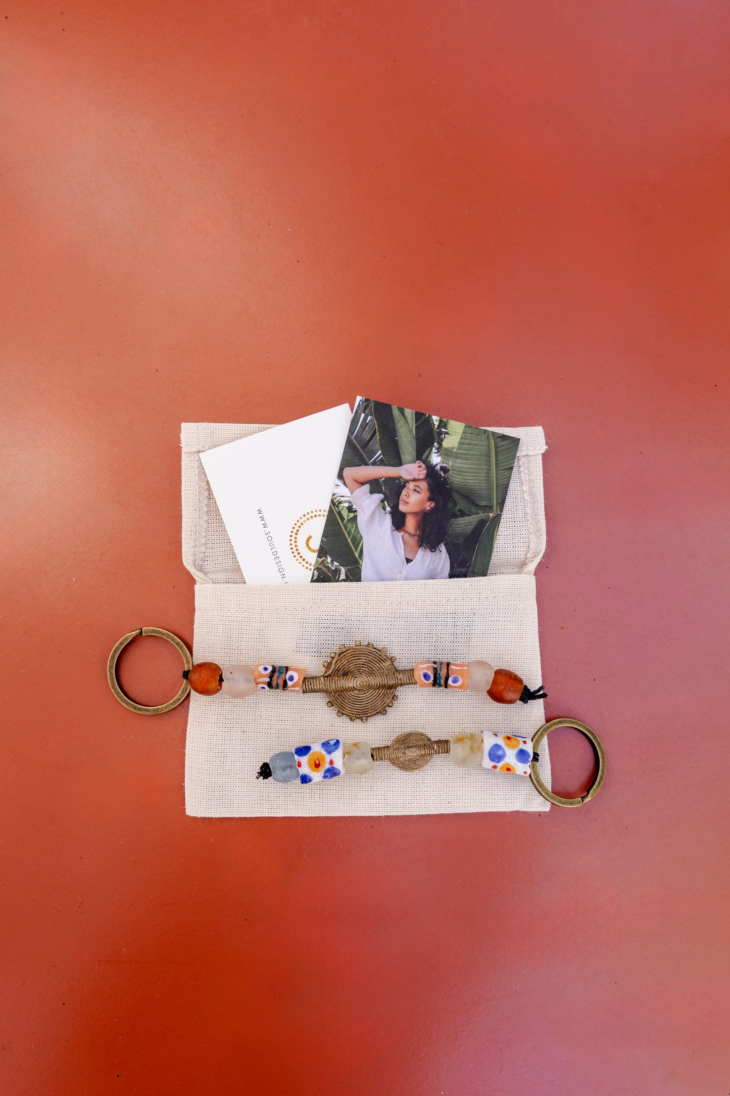 African Trade Beaded Keyrings