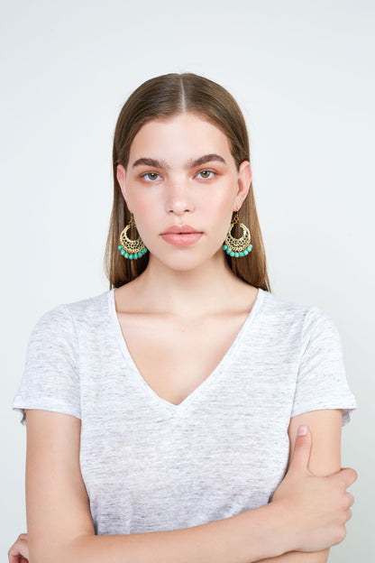 Marrakech Earrings :: Aqua hues