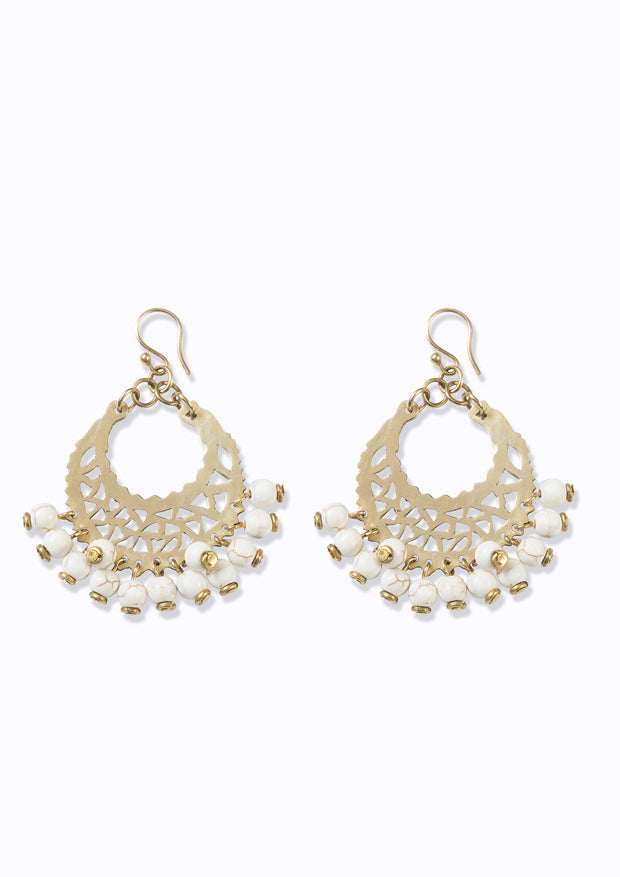 Marrakech Earrings :: Ivory hues