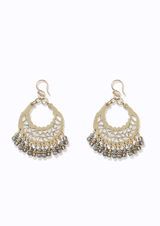 Marrakech Earrings :: Ash Grey hues