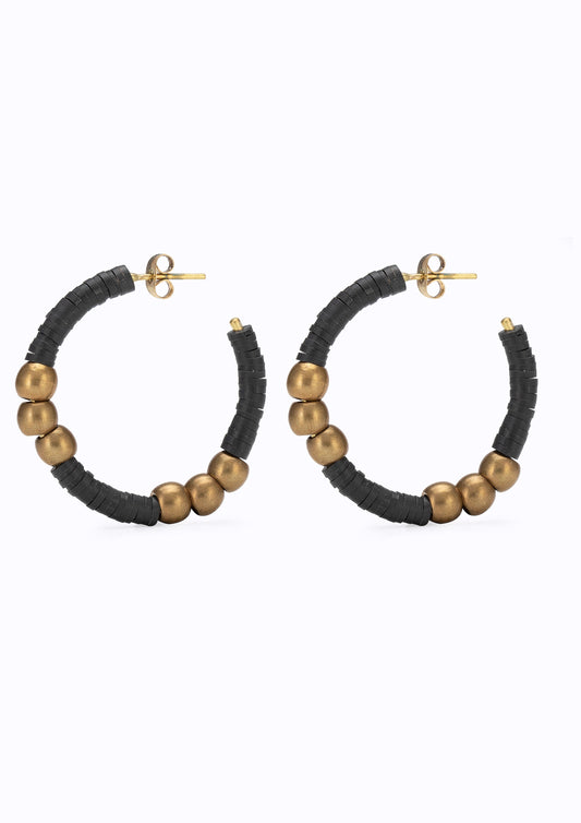 Ntesh Hoops with a touch of Ethiopia:: Ebony Hues
