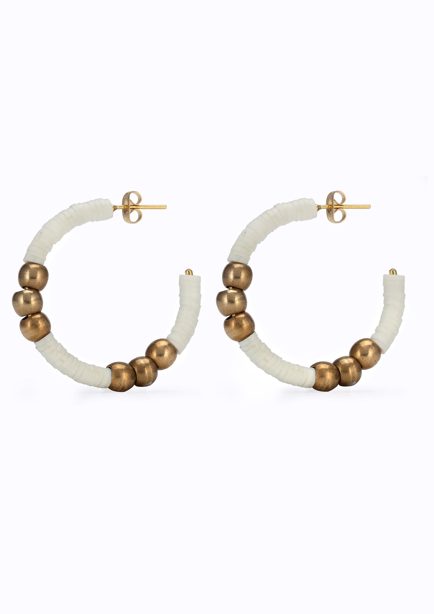 Ntesh Hoops with a touch of Ethiopia:: Ivory Hues
