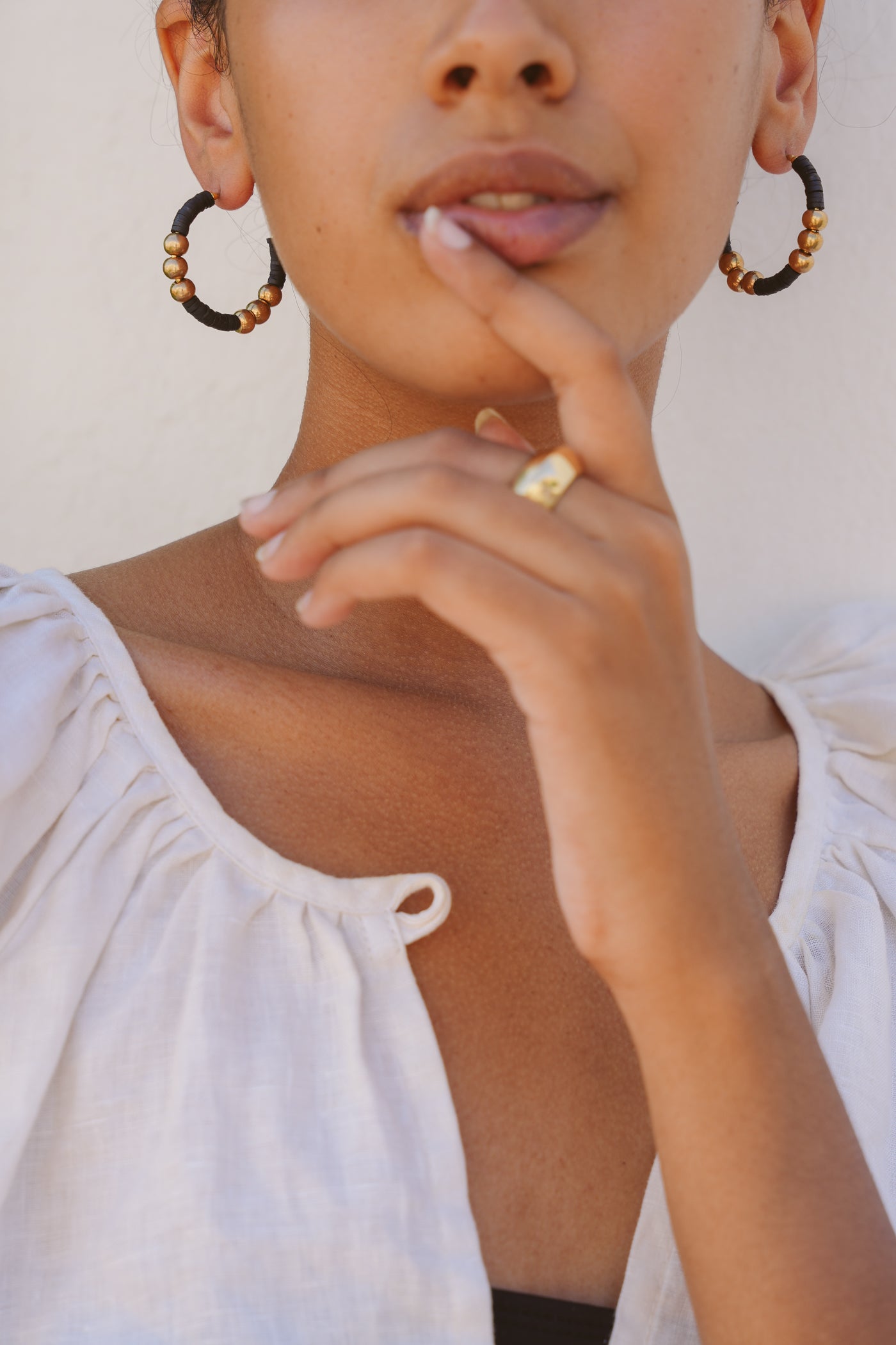 Ntesh Hoops with a touch of Ethiopia:: Ebony Hues
