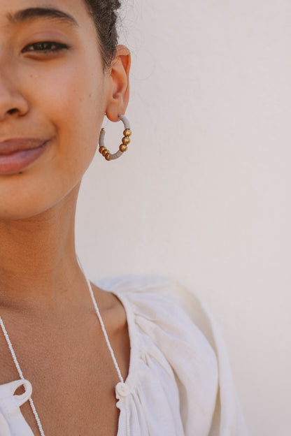 Ntesh Hoops with a touch of Ethiopia:: Elephant Grey Hues