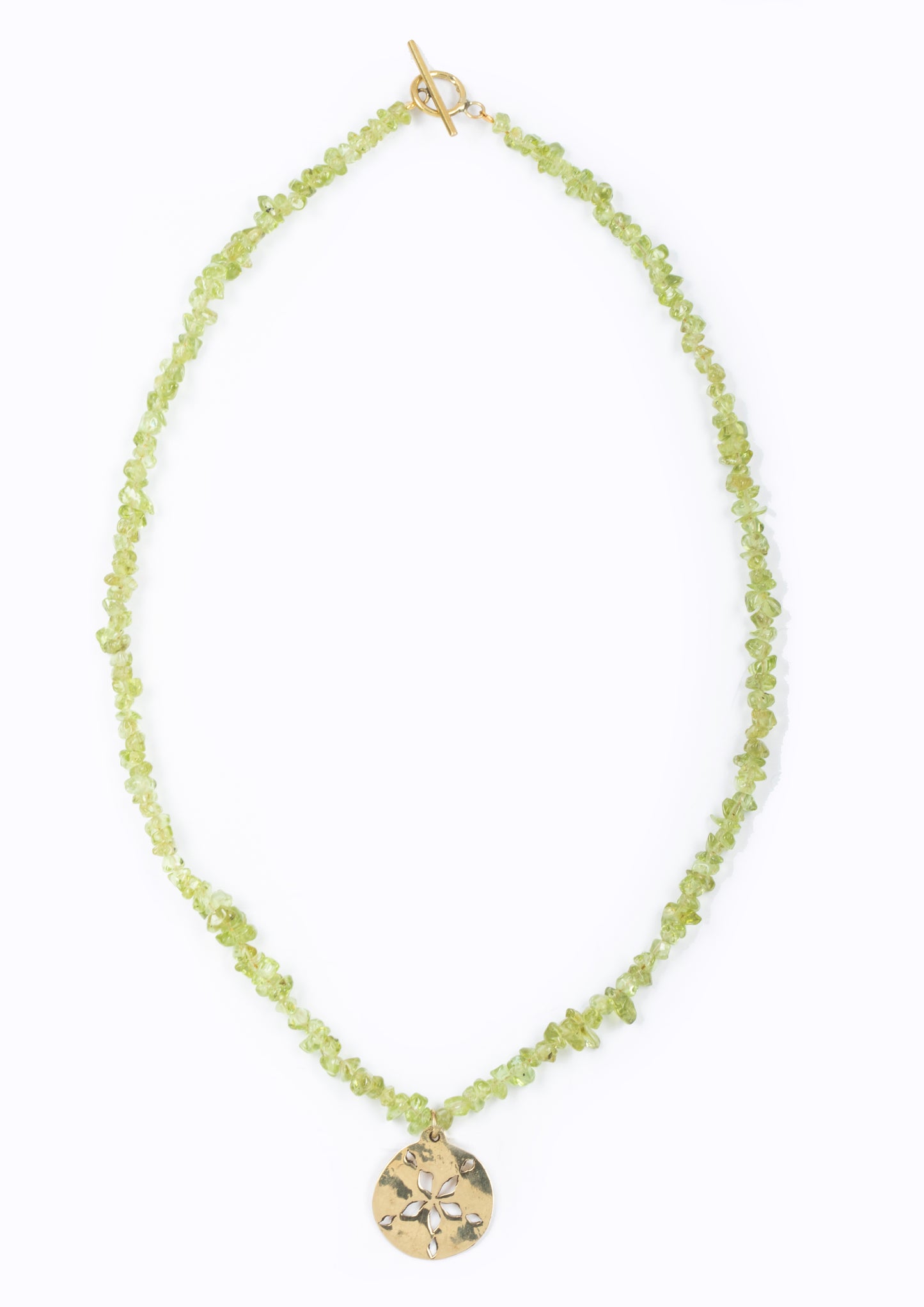 Pwani Necklace with Peridot Stones:: Assorted Charms