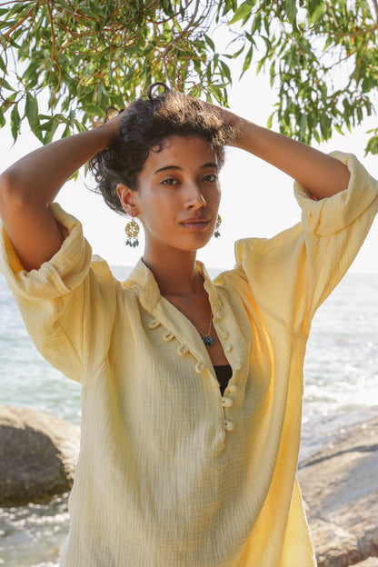 Sand Dollar Earrings:: Apatite stones