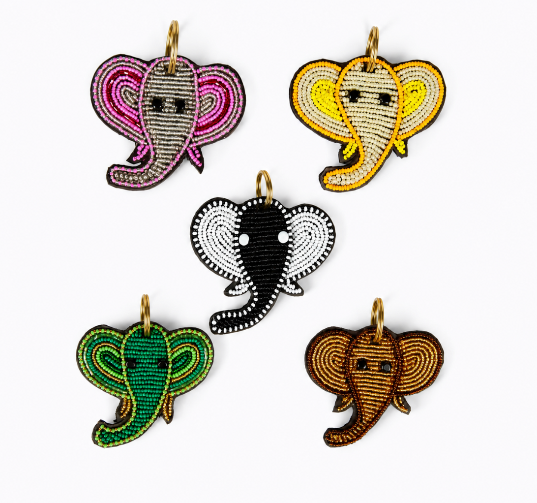 Leather Beaded Keyrings