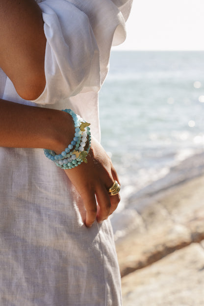 Juju Bracelets, Semi-Precious Stones, Sea Blues