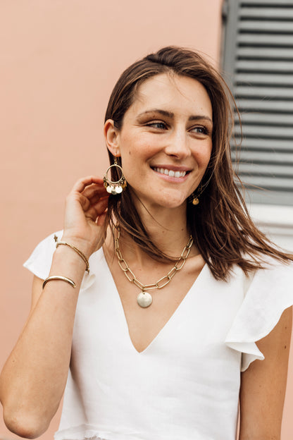 Afro Chain Necklace with Disc