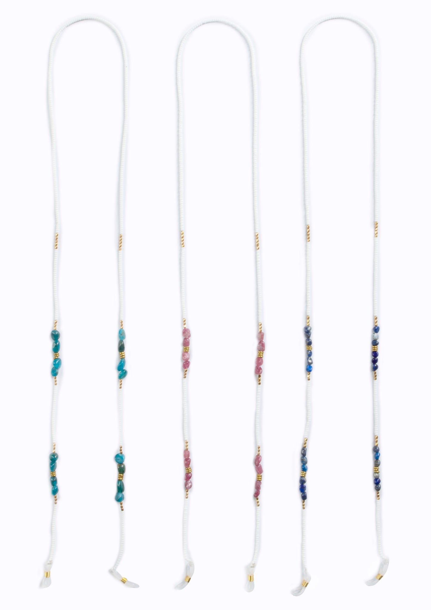 Island Sunglass Holder, Assorted Semi Precious Stones