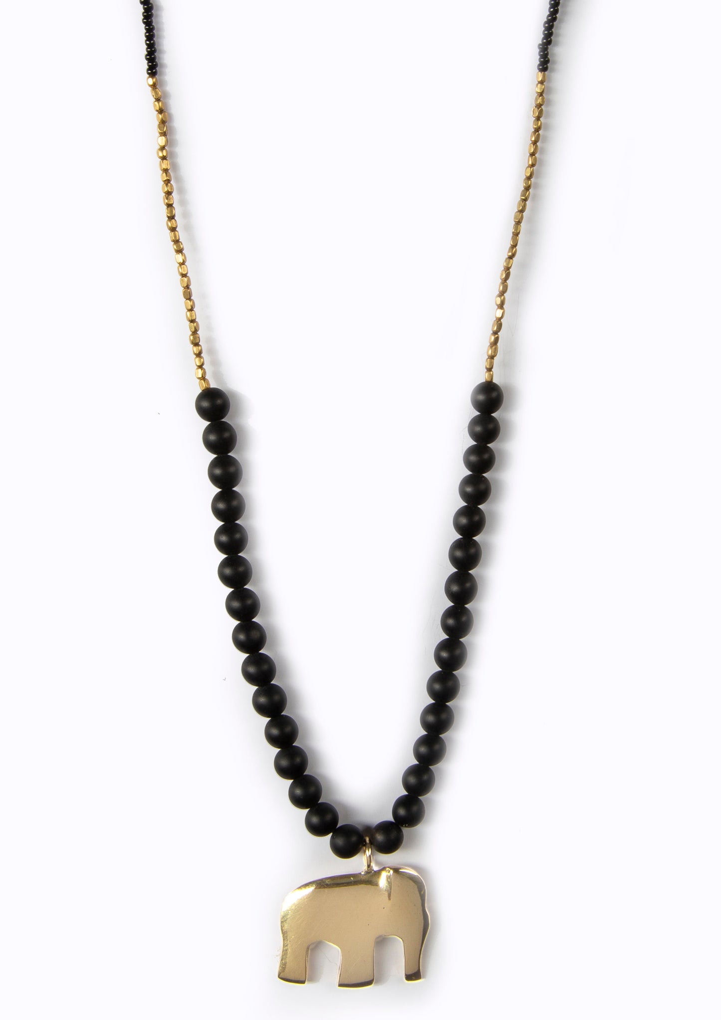 Swahili Elephant Necklace Ebony