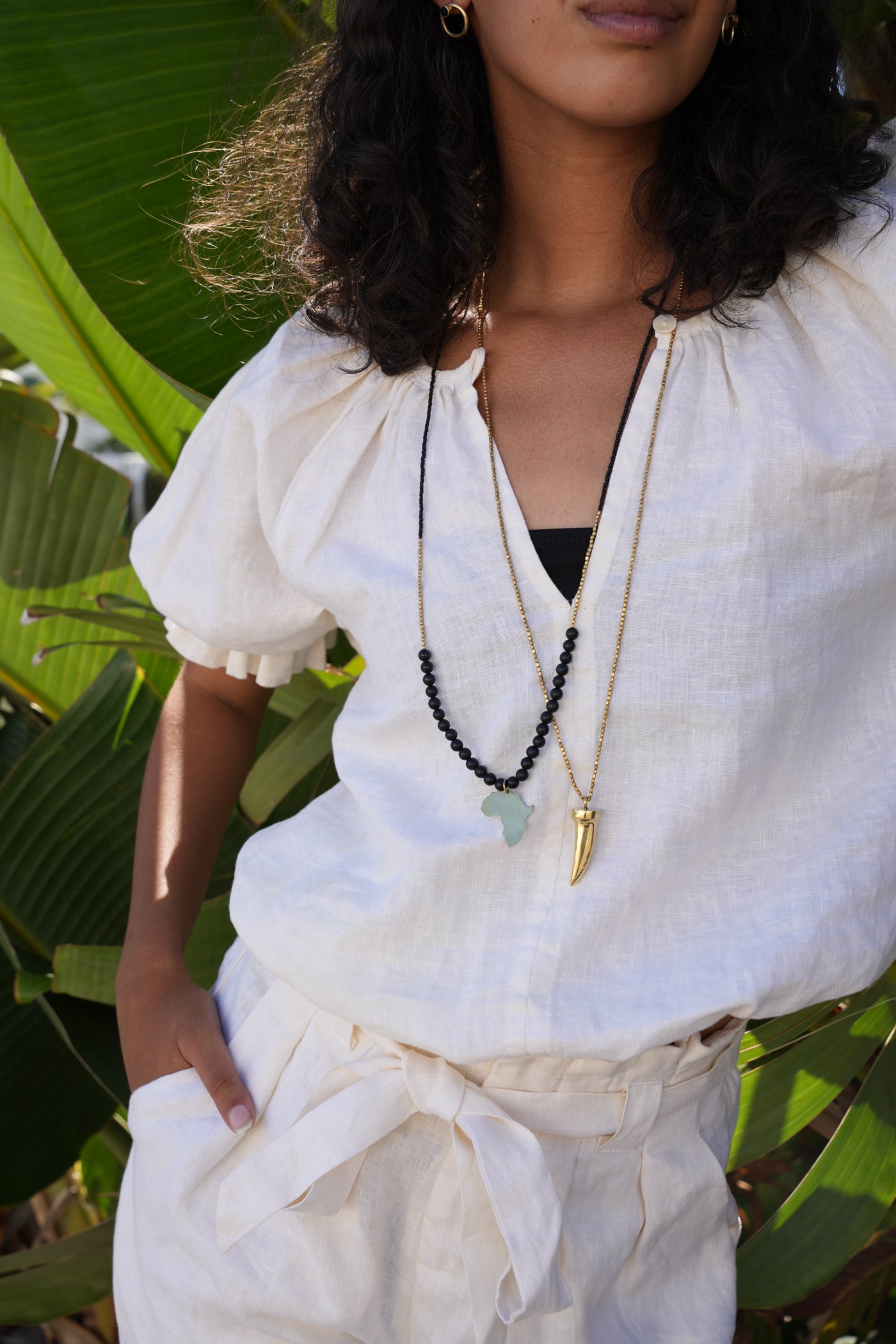 Lalibela Brass Tooth Necklace