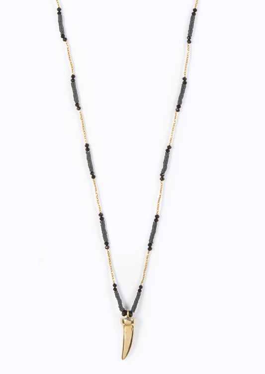Turkana Beaded Necklace :: Ebony hues