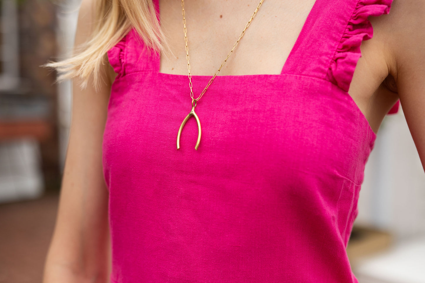 Wishbone Necklace:: Assorted Chains