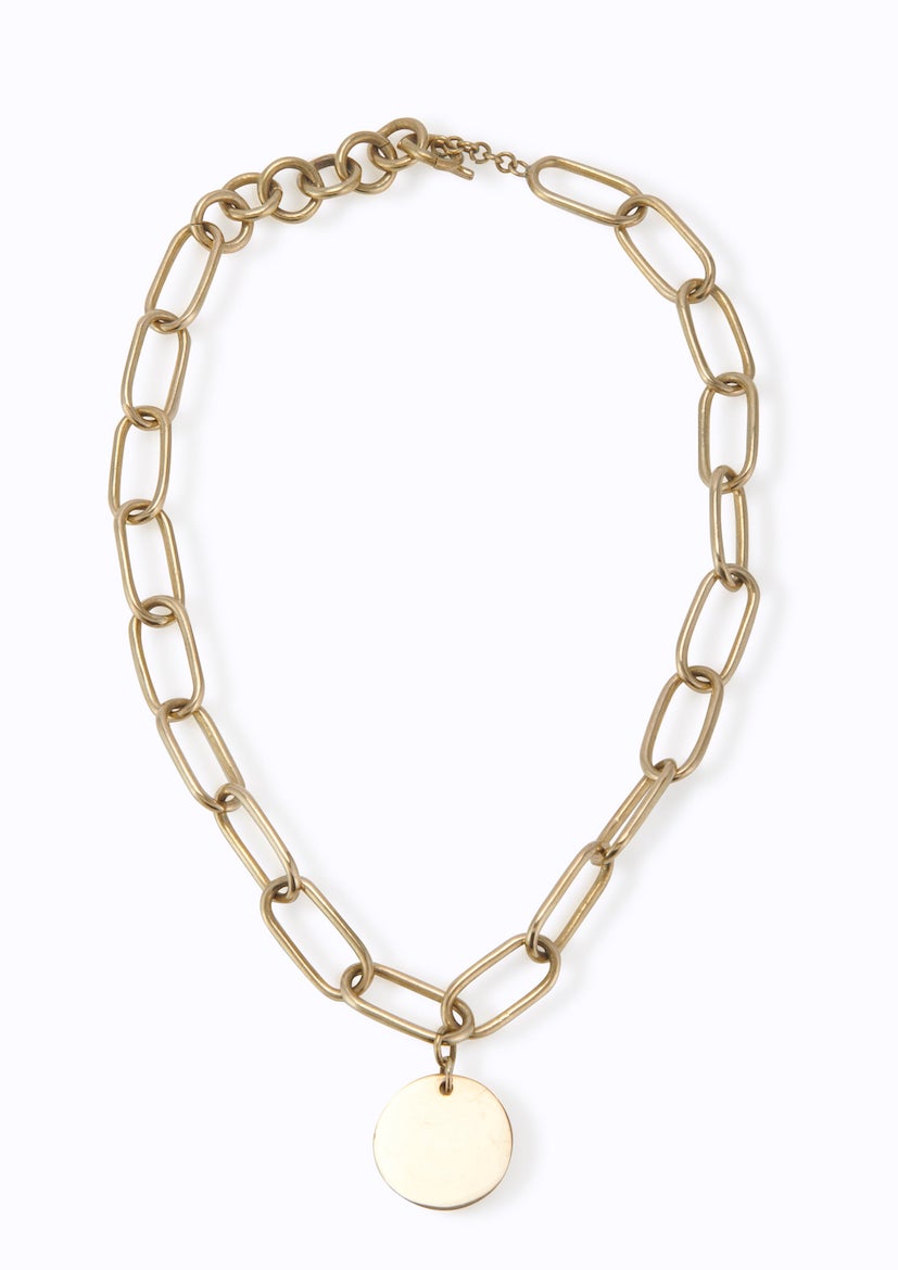 Afro Chain Necklace with Disc