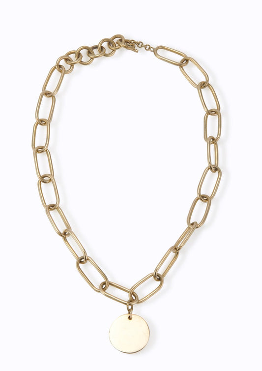 Afro Chain Necklace with Disc