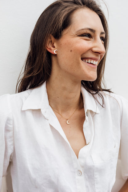 Baby Moon Studs